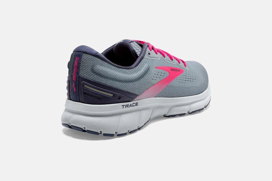 Brooks Israel Trace Road Running Shoes Womens - Grey/Pink - DJS-418752